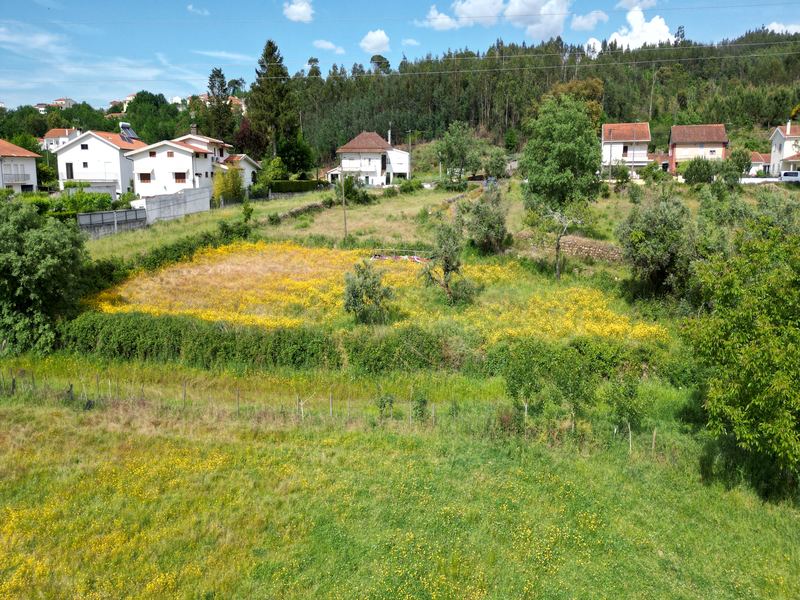 Aerial view of the rustic plot in Côja
