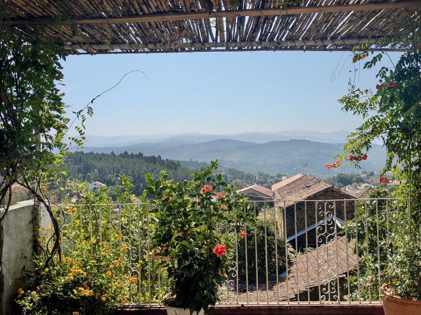 Terrace view over the village and mountains